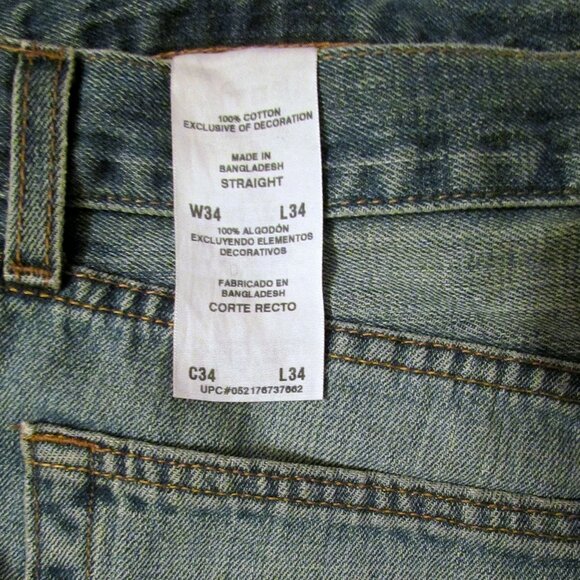MEN'S LEVI'S DENIZEN 281 JEANS, 34 x 34 BLUE STRAIGHT LEG - Picture 10 of 10